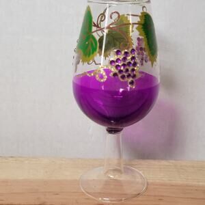 Hand Painted Wine Glass Christmas Ornament